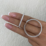 Diamond Hoop Earrings 3.1 ct White Gold