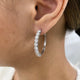 Diamond Hoop Earrings 2.9 ct White Gold