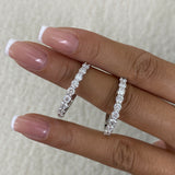 Diamond Hoop Earrings 2.9 ct White Gold