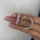 Diamond Hoop Earrings 2.9 ct White Gold