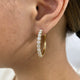 Diamond Hoop Earrings 3 ct Yellow Gold