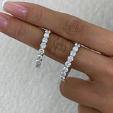 Diamond Hoop Earrings 4.2 ct White Gold