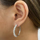 Diamond Hoop Earrings 4.2 ct White Gold