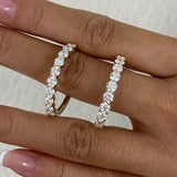 Diamond Hoop Earrings 4.2 ct Yellow Gold