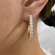 Diamond Hoop Earrings 3.2 ct Yellow Gold