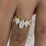 Diamond Band Ring 1.1 ct Yellow Gold