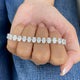 Oval Tennis Bracelet 12.5ct TCW, White Gold 14K