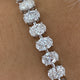 Oval Tennis Bracelet 12.5ct TCW, White Gold 14K
