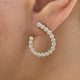 Diamond Open Hoop Earrings 2.4 ct Yellow Gold