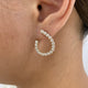 Diamond Open Hoop Earrings 2.4 ct Yellow Gold