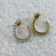Diamond Open Hoop Earrings 2.4 ct Yellow Gold