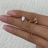 Diamond Chain Earrings 1.6 ct Rose Gold