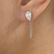 Diamond Chain Earrings 1.6 ct White Gold