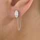 Diamond Chain Earrings 1.3 ct White Gold