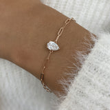 Diamond Chain Bracelet 0.9 ct Rose Gold