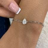 Diamond Chain Bracelet 0.9 ct White Gold