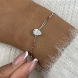 Diamond Chain Bracelet 0.9 ct White Gold