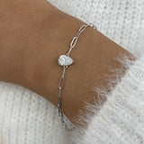 Diamond Chain Bracelet 0.9 ct White Gold