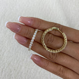 Diamond Hoop Earrings 4.2 ct Yellow Gold
