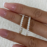 Diamond Hoop Earrings 4.2 ct Yellow Gold