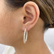 Diamond Hoop Earrings 4.2 ct Yellow Gold