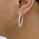 Diamond Hoop Earrings 4.2 ct Yellow Gold