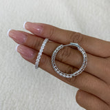 Diamond Hoop Earrings 4.1 ct White Gold
