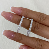 Diamond Hoop Earrings 4.1 ct White Gold