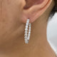 Diamond Hoop Earrings 4.1 ct White Gold