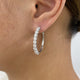 Diamond Hoop Earrings 3.2 ct White Gold