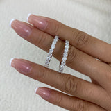 Diamond Hoop Earrings 3.2 ct White Gold