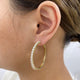 Diamond Hoop Earrings 3.1 ct Yellow Gold