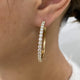 Diamond Hoop Earrings 3.1 ct Yellow Gold