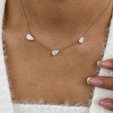 Diamond Pendant Necklace 3.2 ct Rose Gold