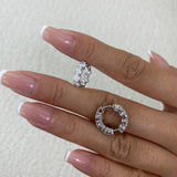 Diamond Hoop Earrings 3.2 ct White Gold