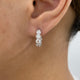 Diamond Hoop Earrings 3.2 ct White Gold