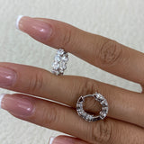 Diamond Hoop Earrings 3.2 ct White Gold