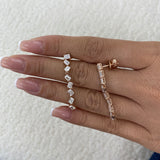 Diamond Drop Earrings 3.1 ct Rose Gold