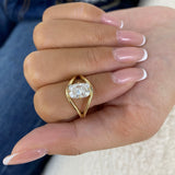 Ophelyne Ring 2 ct TCW , Solid Gold 14k