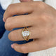 Ophelyne Ring 2 ct TCW , Solid Gold 14k