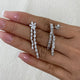 Diamond Drop Earrings 2.8 ct White Gold