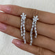 Diamond Drop Earrings 2.8 ct White Gold