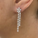 Diamond Drop Earrings 2.8 ct White Gold