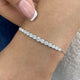 Diamond Charm Bracelet 6.6 ct White Gold