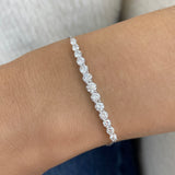 Diamond Charm Bracelet 6.6 ct White Gold