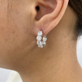 Diamond Hoop Earrings 6.7 ct White Gold
