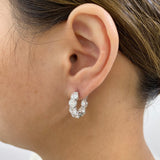 Diamond Hoop Earrings 6.7 ct White Gold