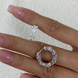 Diamond Hoop Earrings 6.7 ct White Gold
