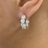 Diamond Hoop Earrings 6.7 ct White Gold