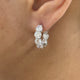 Diamond Hoop Earrings 6.7 ct White Gold
